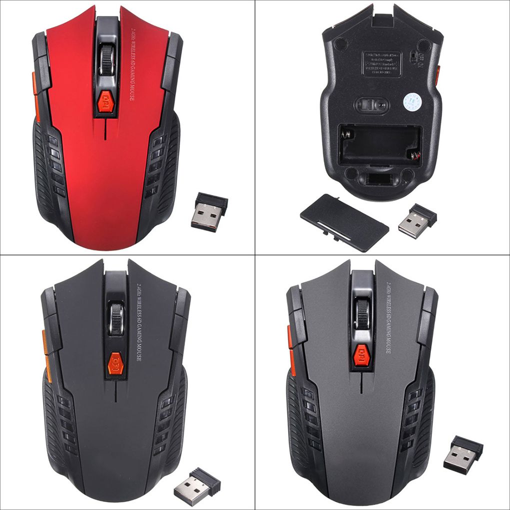 BARGAIN 2.4Ghz Gaming Wireless Mouse With USB Receiver 1000-1600 Adjustable DPI PC Computer Gaming Mouse