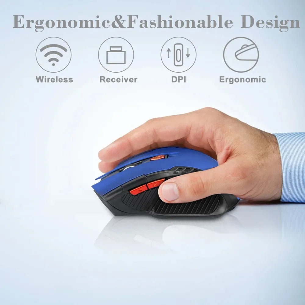 BARGAIN 2.4Ghz Gaming Wireless Mouse With USB Receiver 1000-1600 Adjustable DPI PC Computer Gaming Mouse