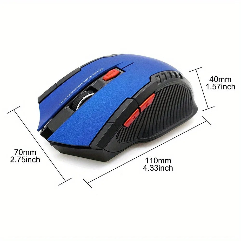 BARGAIN 2.4Ghz Gaming Wireless Mouse With USB Receiver 1000-1600 Adjustable DPI PC Computer Gaming Mouse