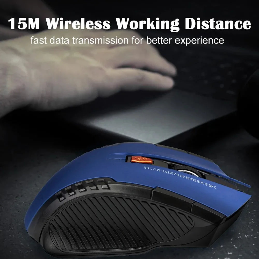 BARGAIN 2.4Ghz Gaming Wireless Mouse With USB Receiver 1000-1600 Adjustable DPI PC Computer Gaming Mouse