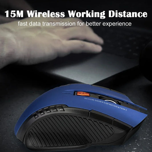 BARGAIN 2.4Ghz Gaming Wireless Mouse With USB Receiver 1000-1600 Adjustable DPI PC Computer Gaming Mouse